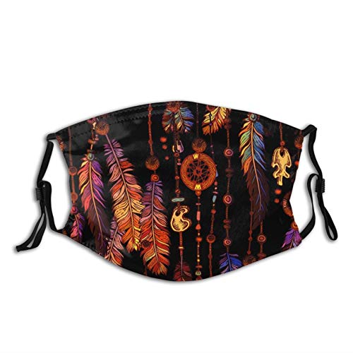 Prientomer Dream Catcher With Magic Feathers - Native American Tribal Folklore Art Face Mask Washable Anti Dust Face/Mouth Cover For Men Women Balaclava With 2 Pcs Filters Prientomer Dream Catcher With Magic Feathers - Native American Tribal Folklore Art Face Mask Washable Anti Dust Face/Mouth Cover For Men Women Balaclava With 2 Pcs Filters