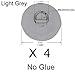YYST 4 X Stainless Steel D-Ring Pad/Patch for PVC Inflatable Boat Raft Dinghy Kayak - No Glue Included- Instruction Included- Light Grey