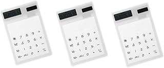 Ciieeo 3 Pçs Tela De Toque Calculadora Científica Painel Solar Calculadora Touchscreen Calculadora Calculadora Bateria Solar Calculadora Movida A Energia Solar Pequeno Branco