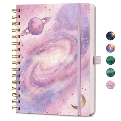 Cuaderno de rayas A5 pastel galaxy ideal para planificar tus viajes y clases