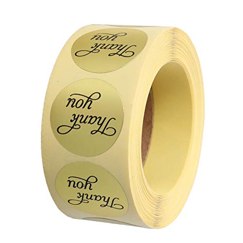 NUOBESTY Thank You Sticker Roll Sealing Stickers for Envelopes for Gift Decoration 500 Sheets