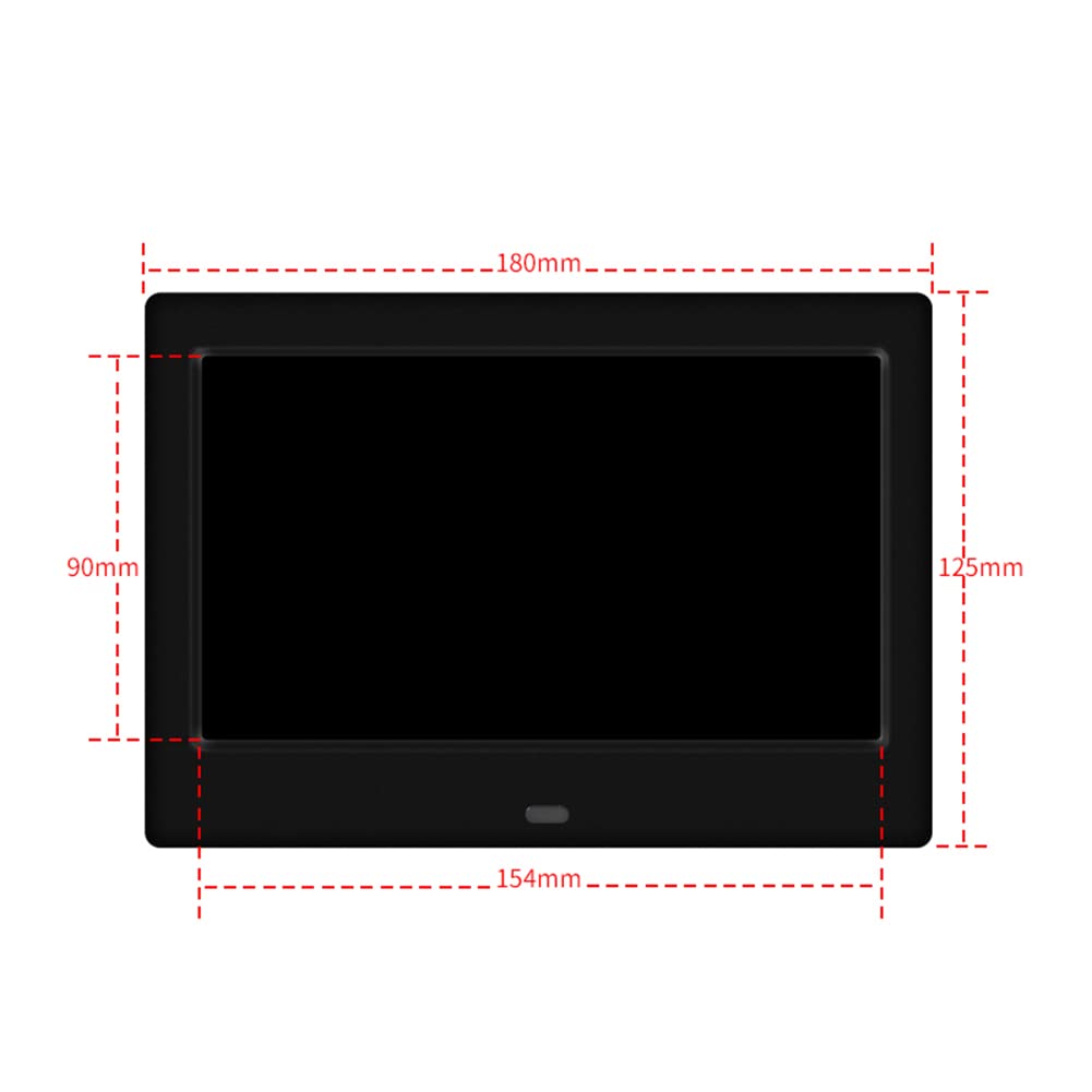 de Fotos Digital HD de 7 Pulgadas 800x480 LED Álbum de Fotos Electrónico Inteligente de Fotos LCD con Control Remoto-Enchufe Europeo B