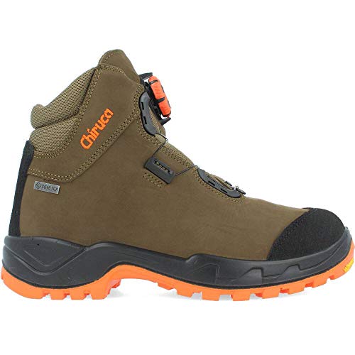 Chiruca - Botas Alano Force Boa Hi Vis 08 - Verde y Naranja, 43