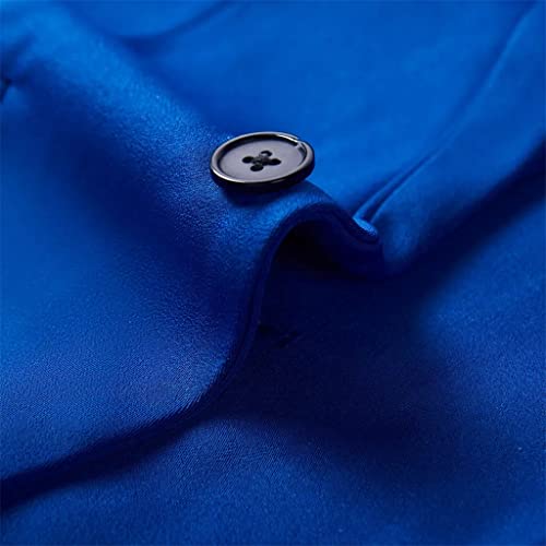 Men's Suit Row 6 Buttons Wedding Dress Slim Groom Jacket + Trousers 2PCS Black Bright Collar Lapel3