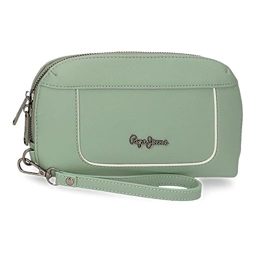 Pepe Jeans Jeny Bolso de Mano Verde 20x11x4 cms Piel sintética