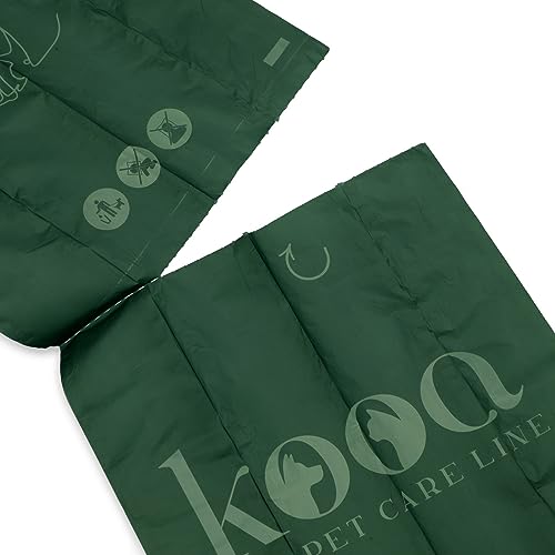 kooa - Kompostierbare Hundekotbeutel | für Hunde | aus Maisstärke | stabiles Material | perforierte Trennlinie zum leichten Abreißen | ohne Duft | Maße: 19,5 x 34 cm | 15 Rollen | 225 Beutel