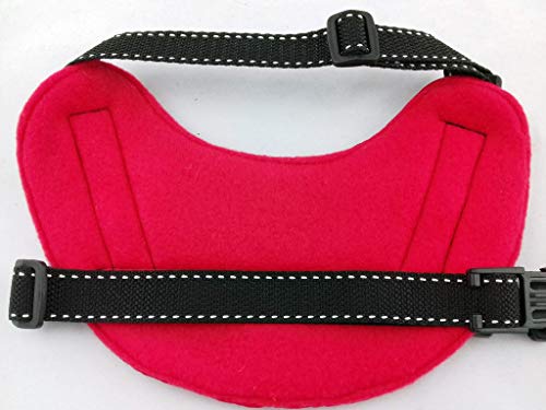 Hundegeschirr S M L XL XXL Brustgeschirr mit Wunsch Namen bestickt Rot Schwarz