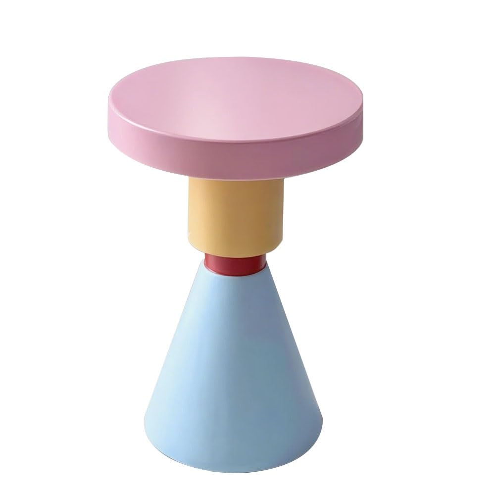 ZTHYSHOZ Coffee Table Colorful Small Round Table Sofa Side Mini Storage Bedroom Bedside Corner