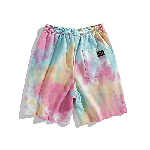 Mens Casual Drawstring Tie Dye Summer Shorts Workout Sweat Running Beach Shorts for Men2