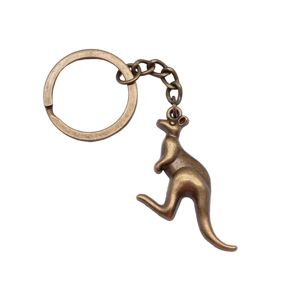 INSTITIZER Kangaroo Keychain Pendant Travel Souvenir Pendant Elegant Retro Jewelry Gifts Metal Animal Keyring Keychains Party Favors for Kangaroo Birthday Kids Birthday Carnival Rewards