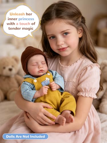 Image of EKOKIZ Reborn Baby Dolls Clothes Baby Boy Clothes Perfectly Cute Newborn Dolls Outfits 17-20 Inches Doll Accessories fit Reborn Doll Newborn Boy