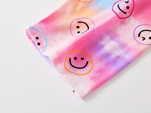 Image of Beezizac Girls Pajamas Cute Print Short /Long Sleeve Pants Set Size 6-18 | Soft Stretch Poly Blend, Comfy Crewneck, Elastic Waist Pants, Everyday & Holiday Sleepwear for Big Girls, Tweens & Teens