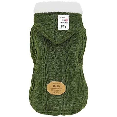 Izefia Dog Hoodie with Cap for Winter Cover