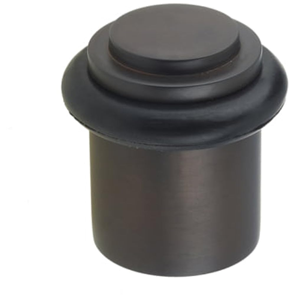 Loops Dark Bronze Premium Stepped Door Stops For Home And Office - Solid Brass & Rubber Stopper
