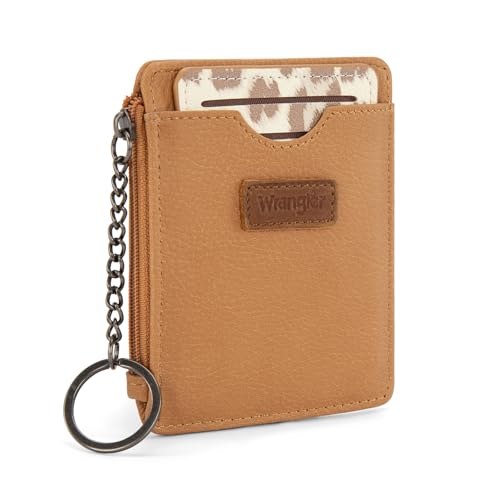 Image of Montana West X Wrangler Keychain Card Holder for Women Small Card Cases Money Organizers with Smooth Zipper and Detachable Slim Card Holder Minimalist & Compact Easy to Carry