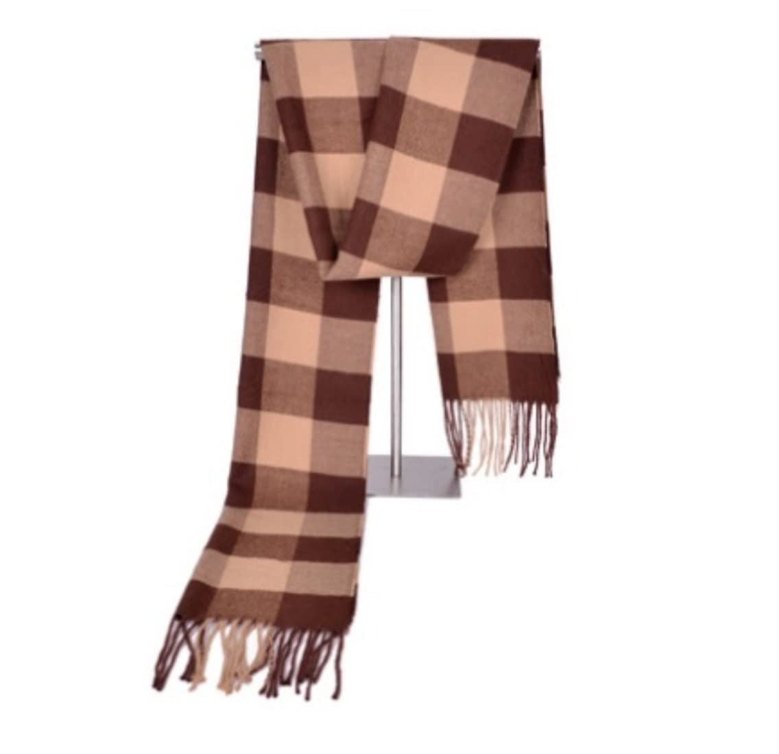 Sciarpa Sciarpa Invernale Scialli Morbidi Sciarpe Plaid Check Con Frangia Calda Unisex Uomo Scialle