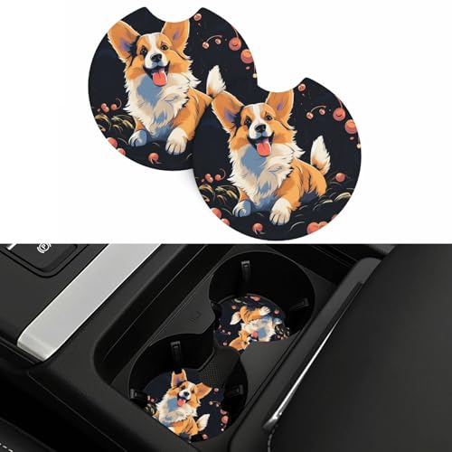 Posavasos para coche universales 2 pcs color negro miniatura 5