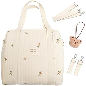 mugyu マザーズバッグ トートバッグ 大容量 ベビーカー バッグ 軽量 レディース 出産祝い くまネームタグ付き