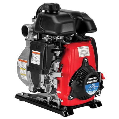 Honda WX15 1.5-Inch General Purpose Gas Powered Water Pump for Pool Draining, Gardens, Boats, and More, 74 Gallons per Minute Capacity, 3-Position Discharge Port, Easy Priming (WX15TA)