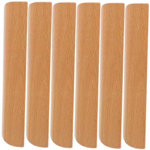 STOBAZA 6個 新中式実木引き出し取っ手 ブナ材キャビネットハンドル ドレッサー用プル ハンドル 家具用キッチン食器棚ワードローブ装飾