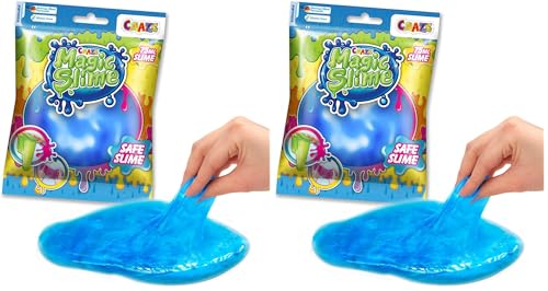 CRAZE Magic Slime, Slime para Niños de 75 ml, Colores Surtidos, Sin Residuos, Fácil de Limpiar, 1 Unidad (Paquete de 2)