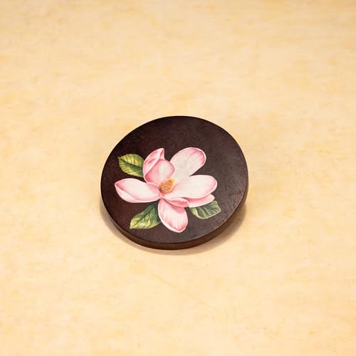 Image of Ireka Home Sakura Coaster Set of 4 | Tea Cup, Coffee Mug & Glass Coasters, Dining Table, Office & Home Decor