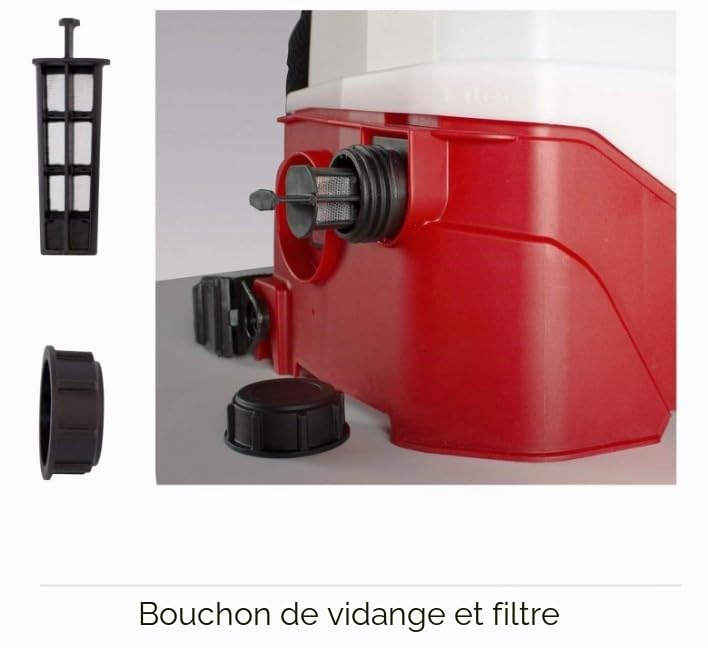 Pulvérisateur électrique rechargeable Pegasus 15 l avec batterie lithium amovible jusqu'à 4 h d'autonomie. Système 3 vitesses. Buses incluses. Pulvérisateur pratique et léger
