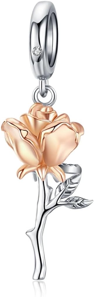 VOROCO 925 Sterling Silver Love Heart Charm for Charm Bracelet, Christmas Mother's Day Birthday Perfect Jewelry Gifts for Mom Grandma Daughter Friend Sister