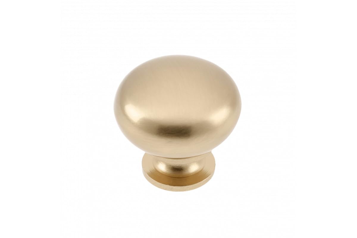 GTV - Bergamo Pomello Diametro 3 cm I Pomelli per Mobili con Viti I Pomelli per Armadio Pomelli Cucina Pomello Porta Cassetto Pomello Maniglie Mobili I Champagne