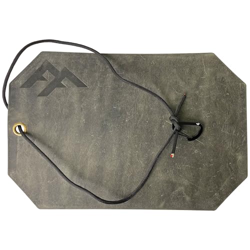 Tapete ignífugo artesanal ™ | Cuero genuino grueso hecho a mano | Resistente al agua y al fuego | Virutas de yesca y varillas de hierro, protección contra cortes y pedernal, alfombrilla para asiento