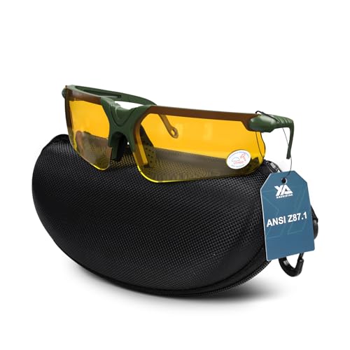 Image of xaegistac Shooting Glasses with Case-Safety Glasses Anti Fog | Z87.1 Certificated Impact Resistance Safety Glasses for Hunting Shooting Sports