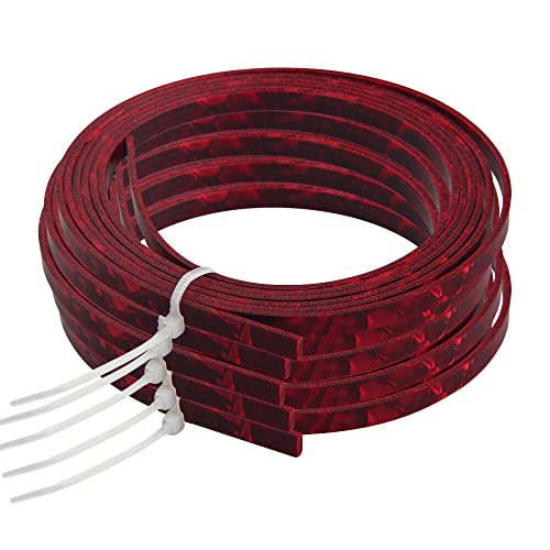 5 Pcs Acoustic Guitar Binding Puling Strip Red Pearl Celluloid 1650x4mmx1.5mm
