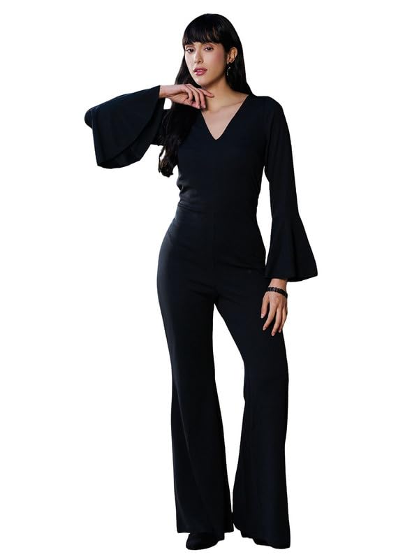tandul Black Women's Jumpsuit- Cotton Blend Fashion Jumpsuit, (10990)-picture-15