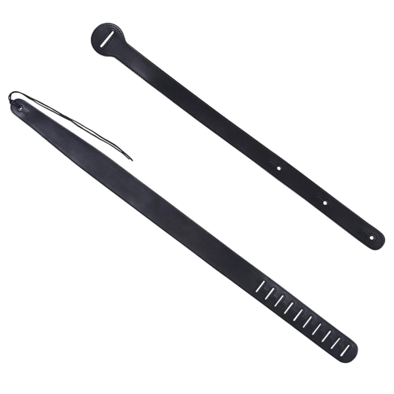 Verstellbarer Gitarrengurt aus Echtem Leder Robuster und Langlebiger Schultergurt für Gitarre Akustikgitarre und Bass für Musiker und Gitarristen Schwarz Gs
