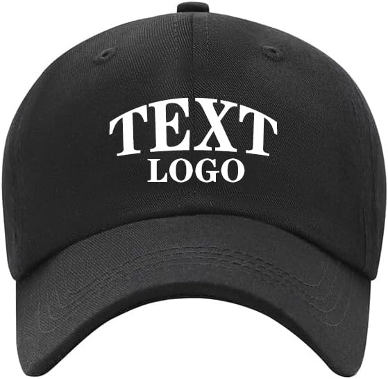 Custom Baseball Cap for Kids-Adjustable Washed Cotton Golf Toddler Hat for Boys and Girls (Embroidered, Black)