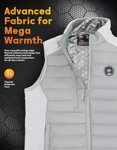 KEMIMOTO Thermal-Reflective Heated Vest for Women & Men, Soft Golf Vest with Battery Pack Included, Hands & Neck3