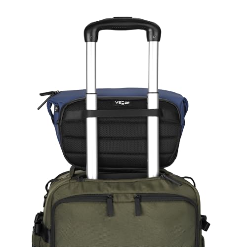 Image of Vanguard VEO Lite S4L Camera & Everyday Shoulder Bag (Navy) - Fits Mirrorless Camera + 1-2 Lenses, 8.3 inch Tablet Sleeve, Removable Dividers, Easy-Clean Water-Resistant Design