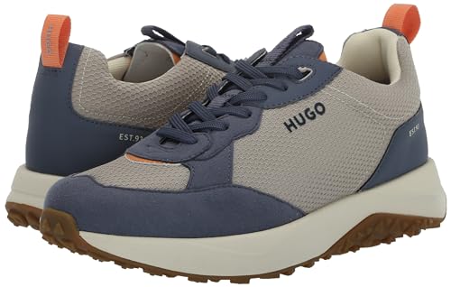 Image of HUGO Mens Running Style Mix Material Sneakers
