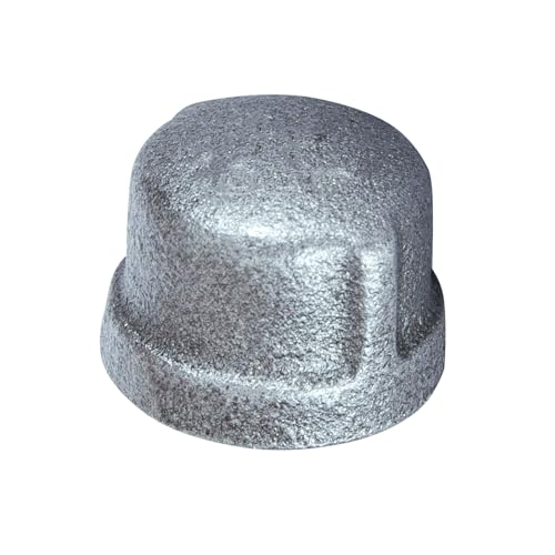 Everflow GMCP0212-10 Malleable Iron Pipe Cap, Threaded Fitting 150 LB Application Galvanized Pipe Caps 2-1/2" (Pack Of 10) by SUPPLYGIANT - Image 2