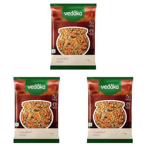 Image of Amazon Brand - Vedaka Premium Unpolished Mixed Dal 2 kg |Naturally Rich in Protein | Naturally Cholesterol Free (Pack of 3)