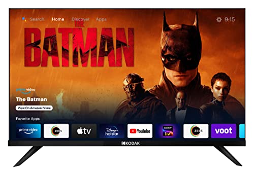Kodak 108 cm (43 inches) Full HD Certified Android LED TV 43FHDX7XPROBL (Black)