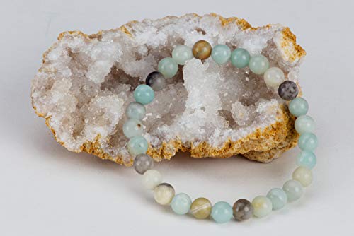 Cherry Tree Collection - Small, Medium, Large Sizes - Gemstone Beaded Bracelets For Women, Men, And Teens - 6Mm Round Beads (Amazonite Multi-Color - Small) #TOP1