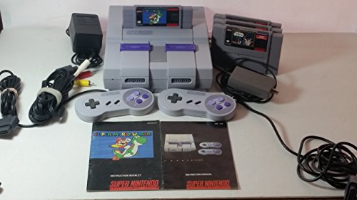 Complete Set (SNES Super NES Nintendo) Console, 2 Controllers, All Original Components,