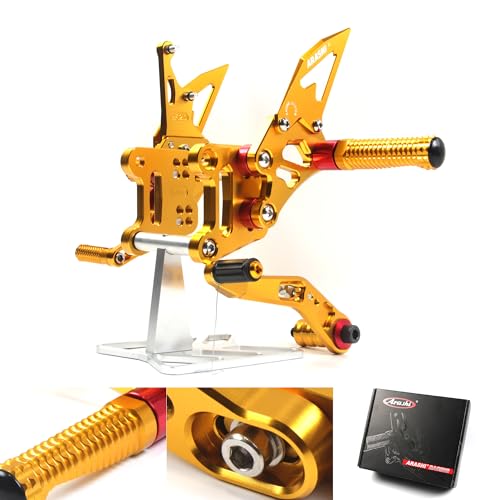 Repose-pieds GSXR-1000 Or en aluminium usiné CNC haute précision 2024-2025