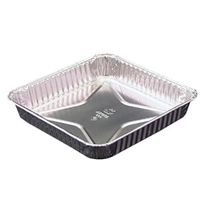 Pactiv Full Curl Cake Pan Silver, 7.875″ Length Top Outside x 7.375″ Width Top Outside | 300/Pack