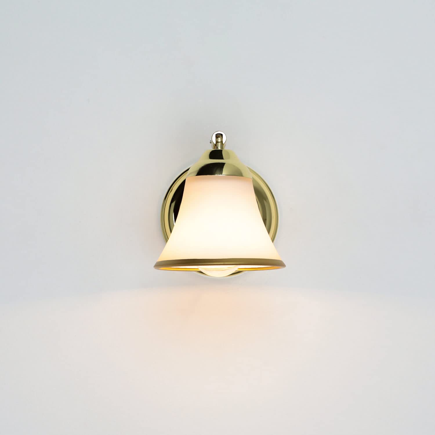 Applique con interruttore per bagno, luce a specchio, art nouveau, orientabile, lampada da bagno, oro, basso abbagliamento, vetro, E14, luce da bagno, applique regolabile