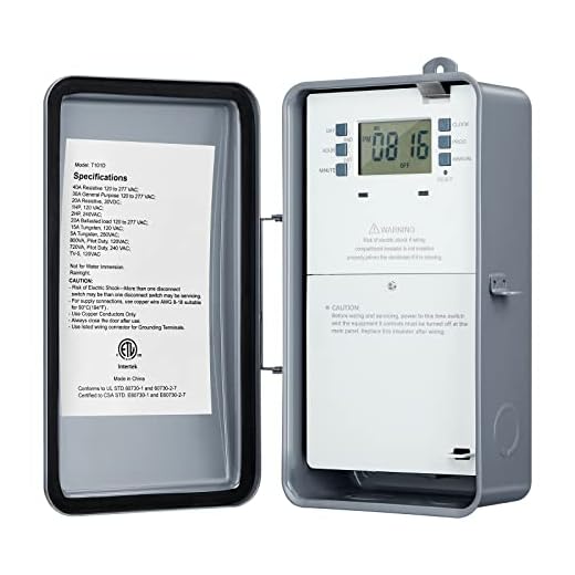 Suraielec Pool Timer, 7-Day 24 Hour Digital Pool Pump Timer, 120, 240, 277 VAC, 40 AMP, Outdoor Heavy Duty Metal Casing Pool Control, Electric Timer Switch Box for Pump, Hot Water Heater, Spa, Light