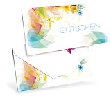 Gutscheine (10 Stück) für Ihre Kunden - Geschenkgutscheine neutral für Einzelhandel, Blumenhandel, Kunst-Gewerbe - DIN lang Faltkarte verschließbar