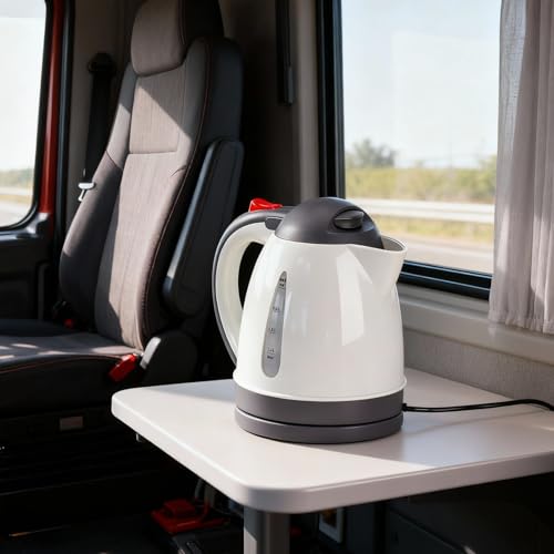 Tetera eléctrica portátil para auto 1000 ml beige miniatura 3