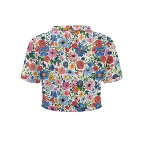 Image of Womens Short Sleeve Cardigans Lightweight Summer Cardigan Trendy Bolero Shrug Cute Floral Cardigan Sheer Bolero